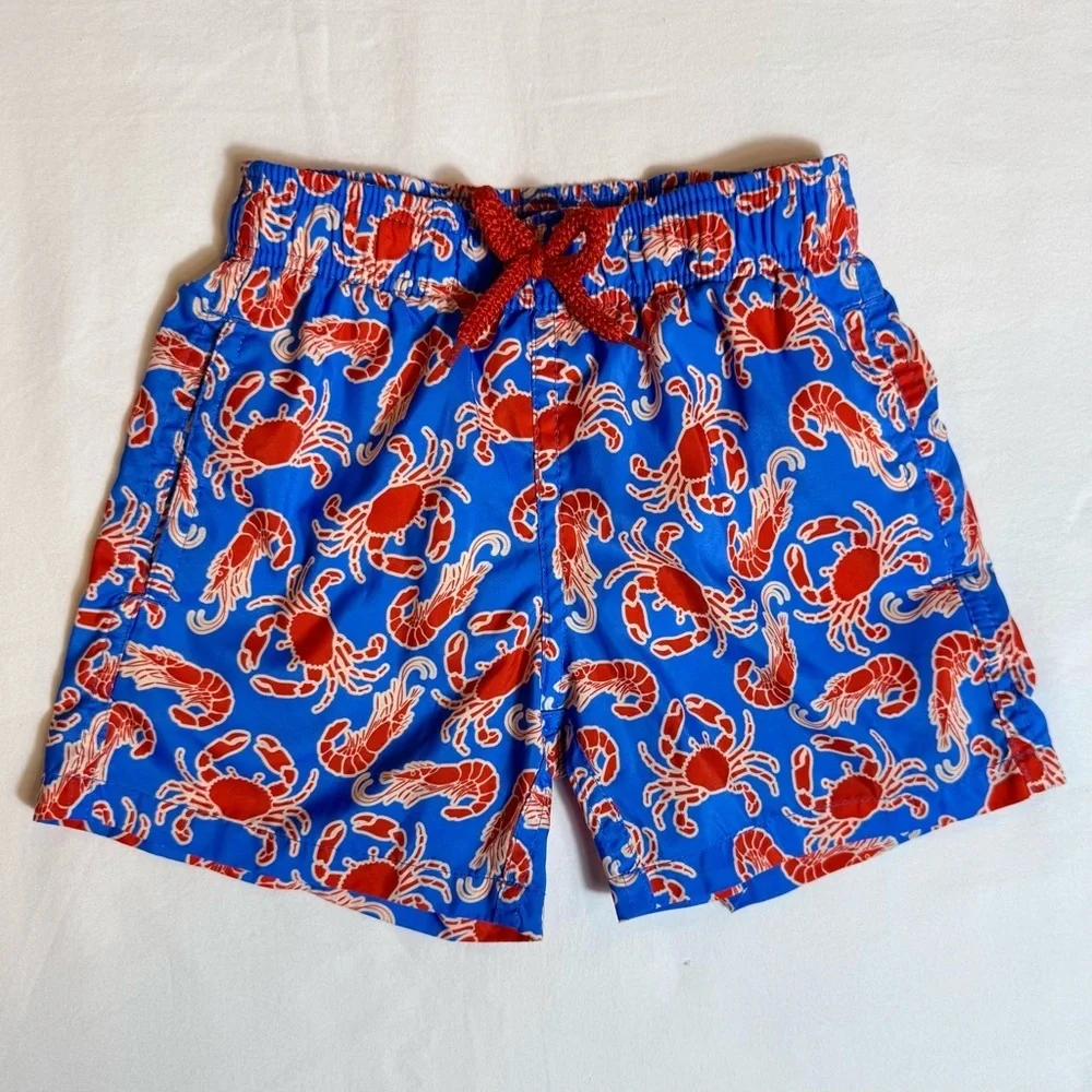 Vilebrequin Swim Trunks Boys 4 4T Crab ‘N’ Shrimp Bathing Suit Summer Beach Pool